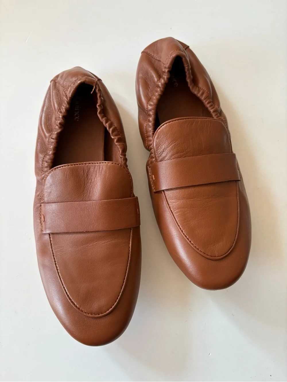 Quince || Italian Leather Soft Loafers in Cognac Flats Penny Classic 10